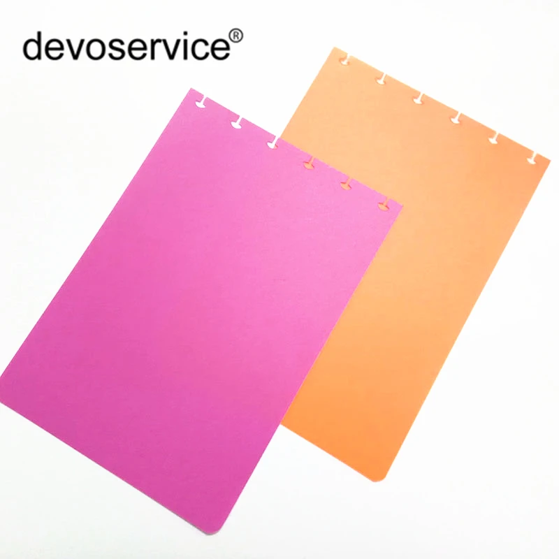 2PCS/Lot A5 Mushroom Hole Colorful Matte PP Plastic 6 Holes Notebook