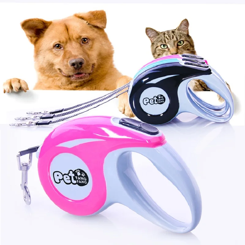 

3M 5M Retractable Dog Leash Floral Print Automatic Lead Walking Leash for Dogs Small Medium Pets Dog Products