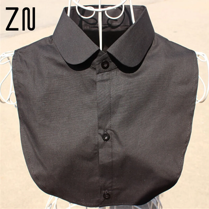 Collar Falso de moda Estilo de la Camisa Mujeres Ropa Accesorios Blanco Negro Blusa postizos|collar blouse|blouse fashionfashion blouses - AliExpress