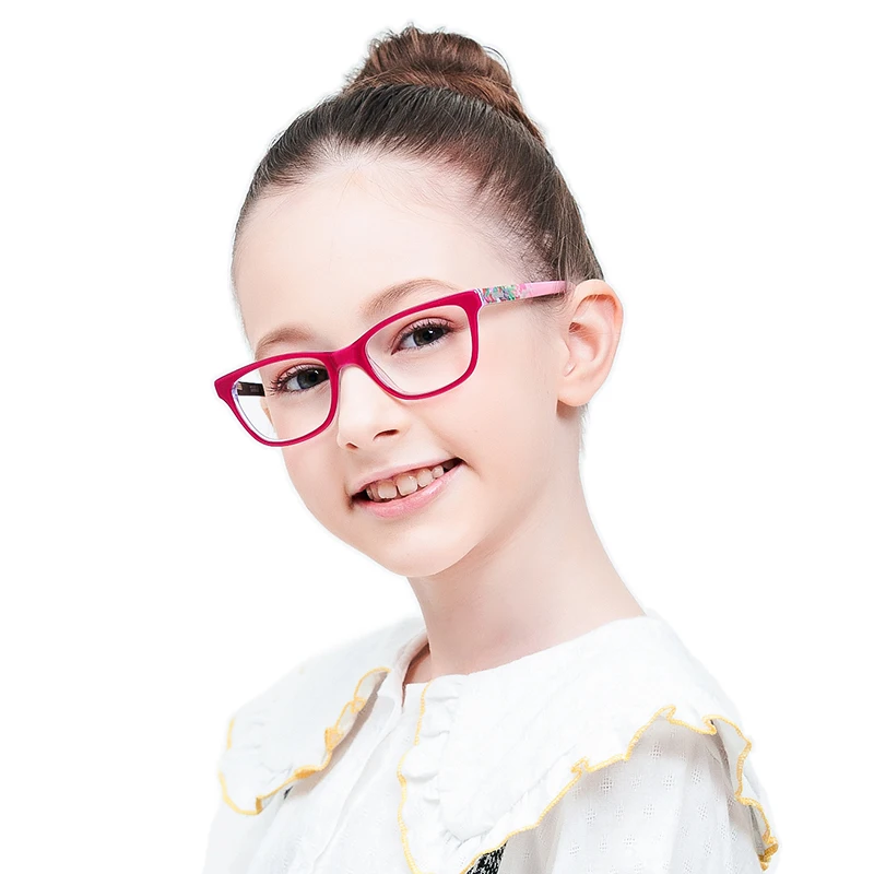 Девушки розовый ацетат очки рамы дети Близорукость Оптические оправы для очков для детей очки От 6 до 10 лет