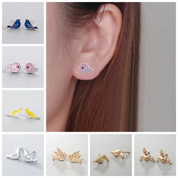 

Todorova Cute Small Bird Stud Earrings for Women Ear Piercing Jewelry Accessories Lovely Animal Bird Earring Dropshipping