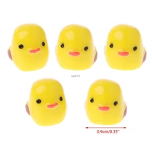 Смола Желтый милый цыпленок миниатюрный орнамент кукла игрушка кукольный домик бонсай Декор