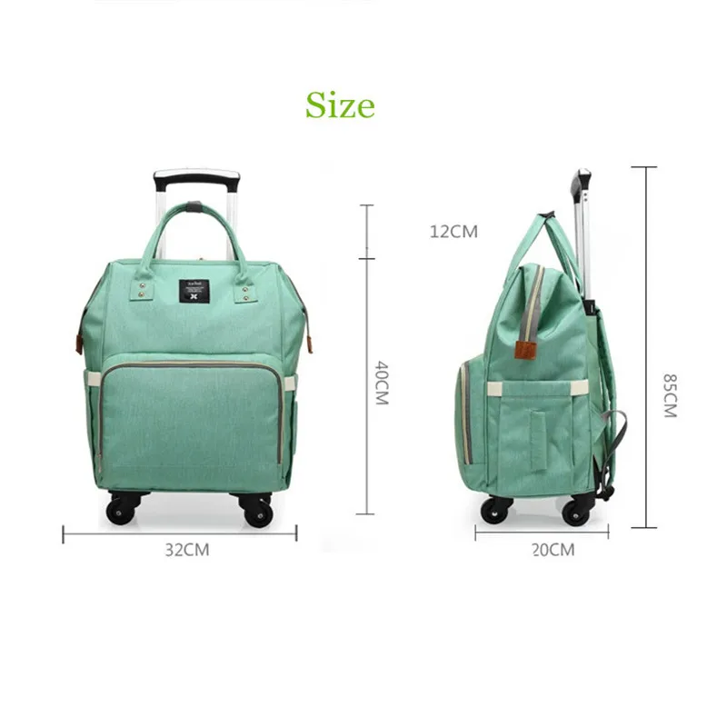 Korean Trolley Case Style Lever Wheel Mummy Travel Bags With Password Lock Baby Outdoor Play Package Manufacturers Wholesale16