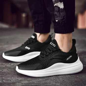 

Sneakers Men Shoes Spring Autumn New Mesh Breathable Adult Black White Shoes Men Heigh Increasing Outdoor Casual Shoes Men