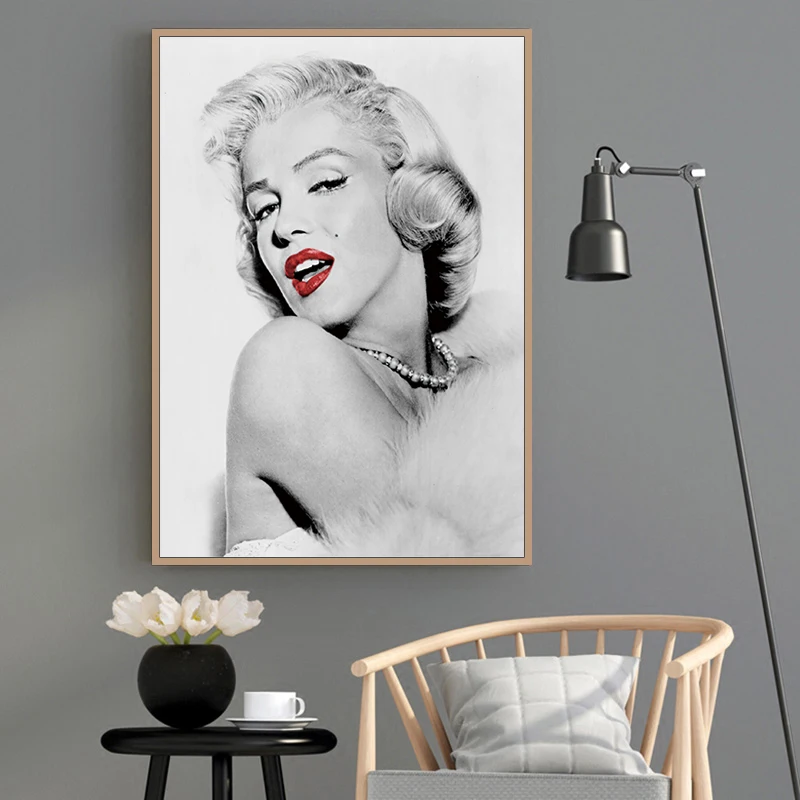

Marilyn Monroe Sexy Lips Nordic Style Canvas Painting Art Wall Pictures For Living Room Home Decor HD Posters And Prints