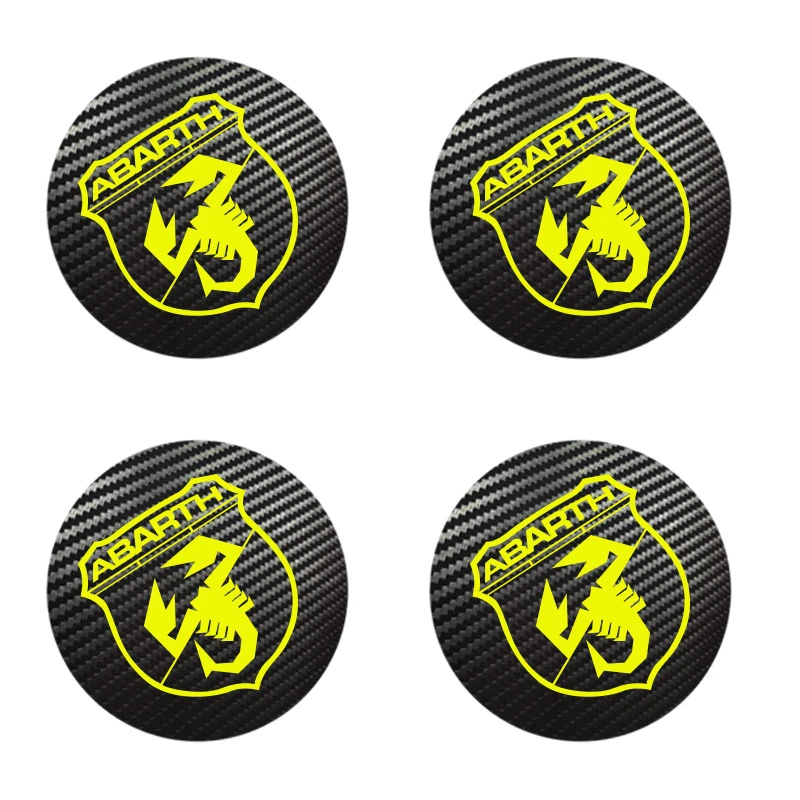 Wheel Centre Caps FIAT ABARTH WHEEL CENTER CAP EMBLEMS SET OF 4 1 3/4