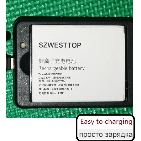 SZWESTTOP original AB1630DWMC battery+desktop For philips W536 S307 cellphone AB1630DWMT for XENIUM CTS307 CTW536 smart phone | Мобильные