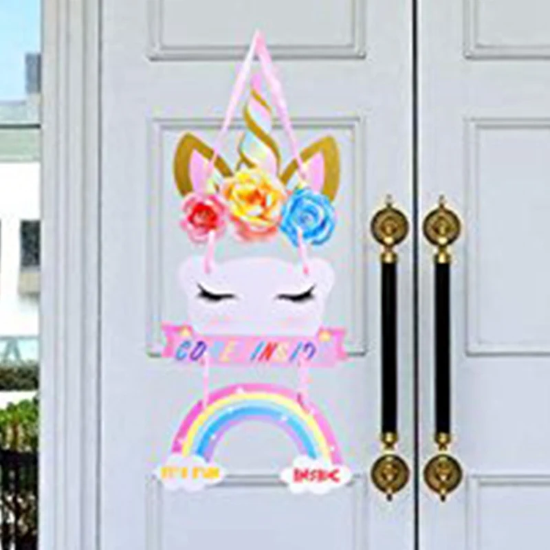 

Hot Unicorn Wall Hanging Decoration For Kids Room Decoration In Door Bathroom Hangers Fastener Rack
