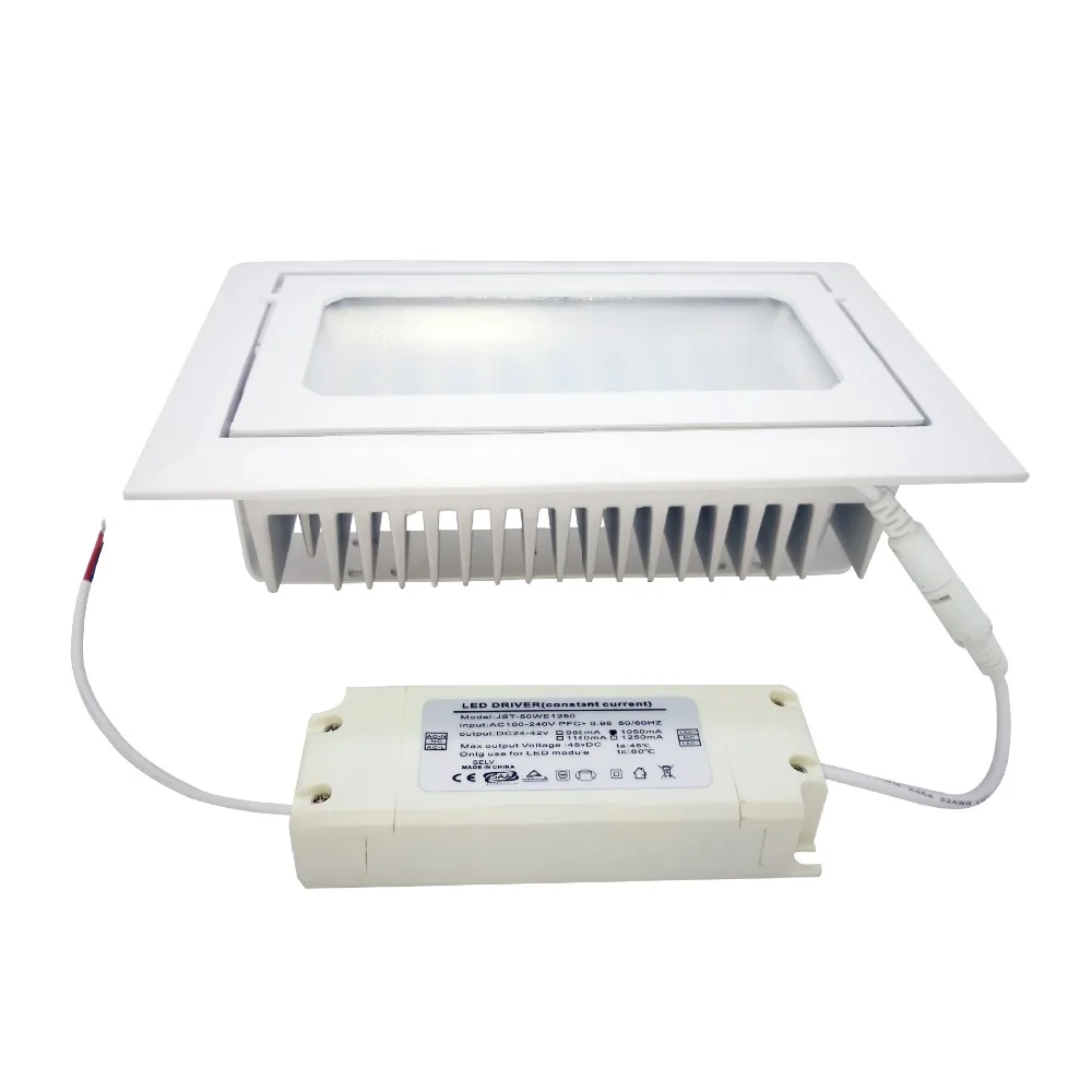 Luz de Inundação 2 Pçs e lote 40 w Praça Retangular Levou Downlight Alta Potência Levou Downlight Loja Interior Levou Girar Ângulo Ac110 240v 4 levou downlight Alta potência Levou downlight loja