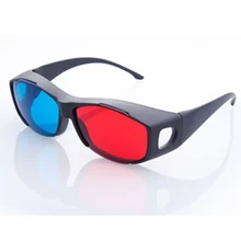 Fashion Type Red Blue 3D Glasses Anaglyph Framed 3D Vision Glasses for Game Stereo Movie Dimensional Plastic Glasses