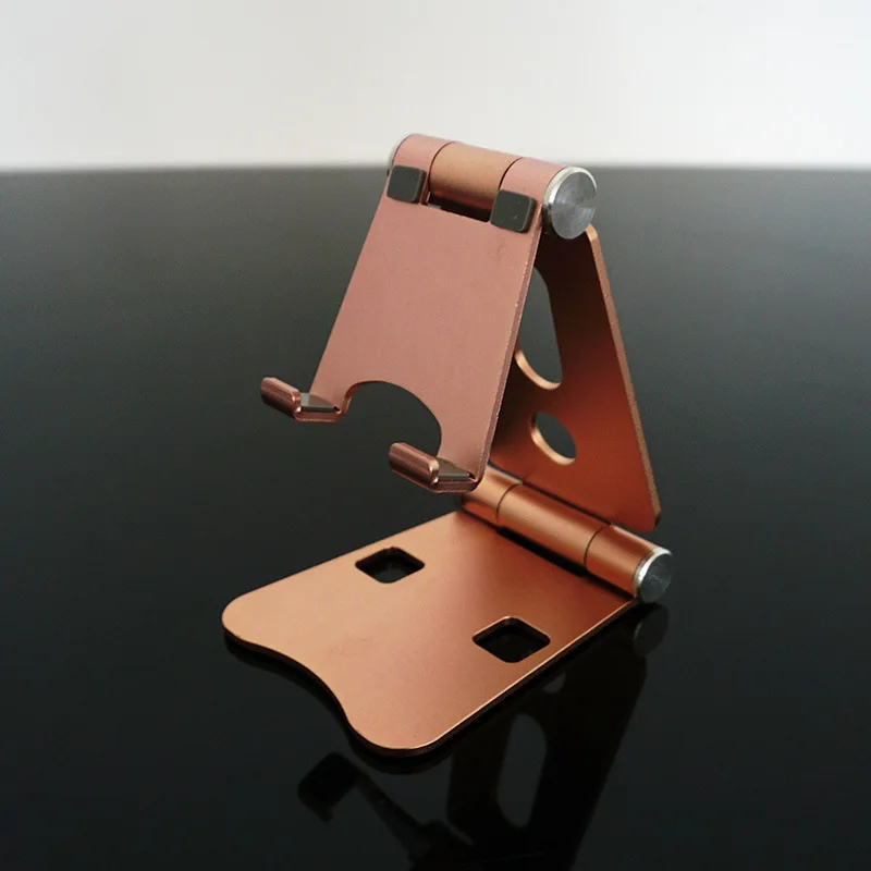 

Portable Double Folding Aluminum Alloy 270 Degree Rotatable Phone Holder Foldable Portable Desktop Phone Stand