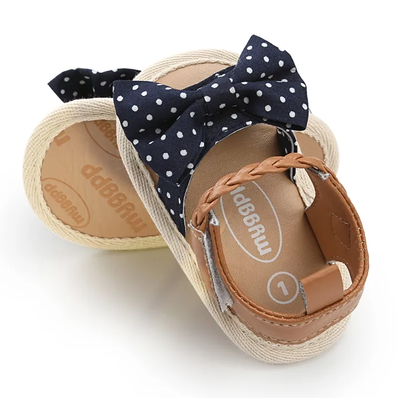 Обувь для маленьких девочек; Новая модная летняя парусиновая обувь с бантом для новорожденных; повседневная мягкая обувь для малышей