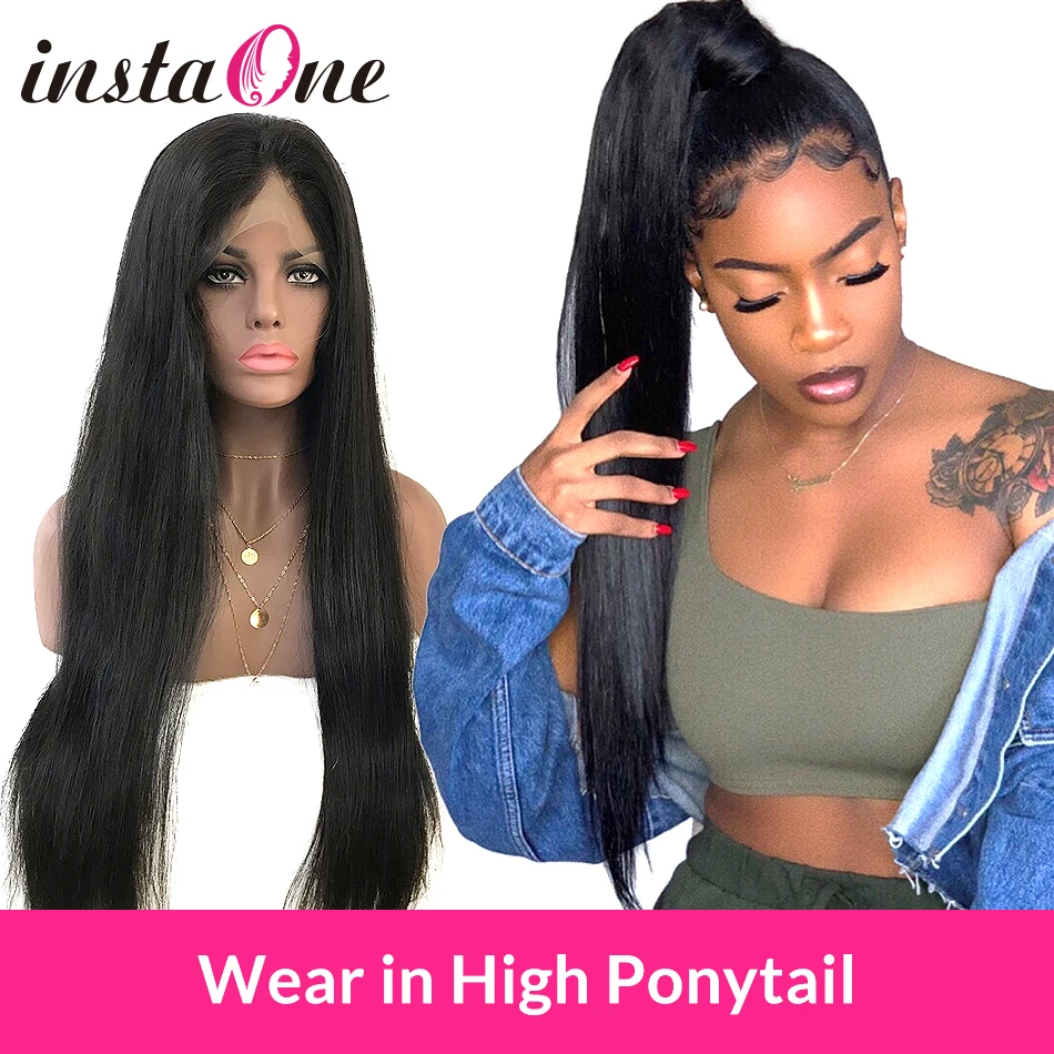 

360 Lace Frontal Wig 250% Density Brazilian Straight Hair Lace Front Human Hair Wigs For Black Women Pre Plucked Remy Hair