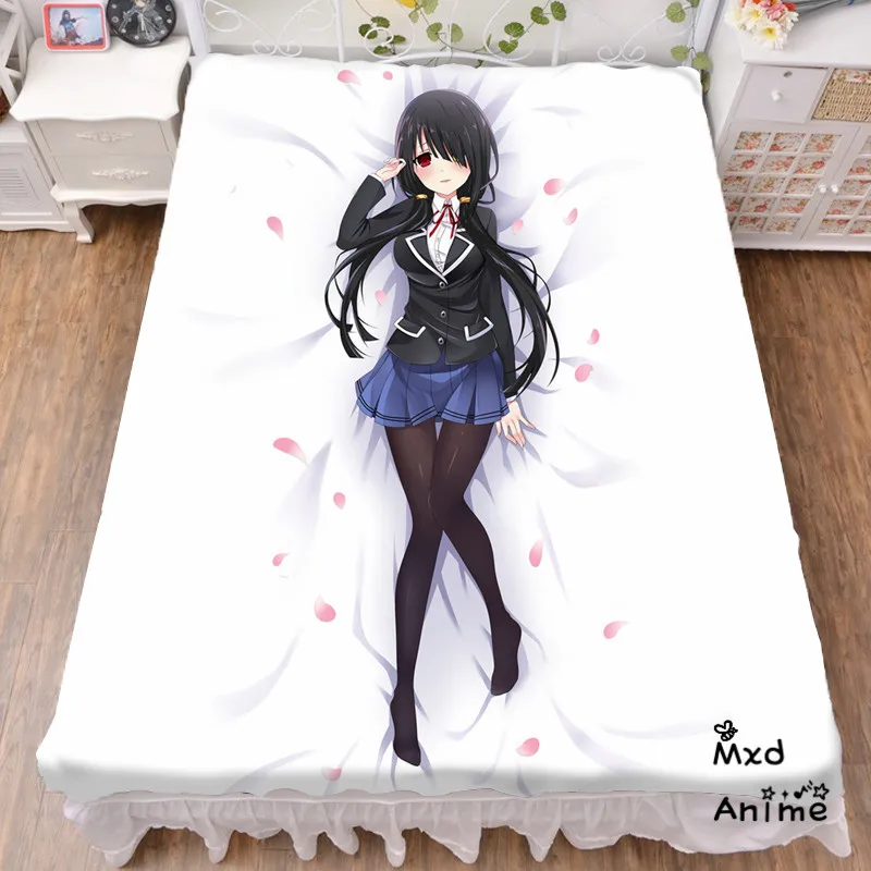 

Japanese Anime Date A Live Bed sheet Throw Blanket Bedding Coverlet Cosplay Gifts Flat Sheet cd003