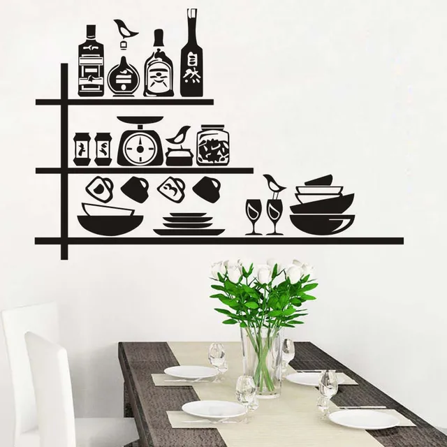 Special Price Crockery Spices On shelf Wall Sticker Waterproof Vinyl Self Adhesive Wall Decals Creative Diy Wallpaper For Kitchen Dining Room Special Price Crockery Spices On shelf Wall Sticker Waterproof Vinyl Self Adhesive Wall Decals Creative Diy Wallpaper For Kitchen Dining Room