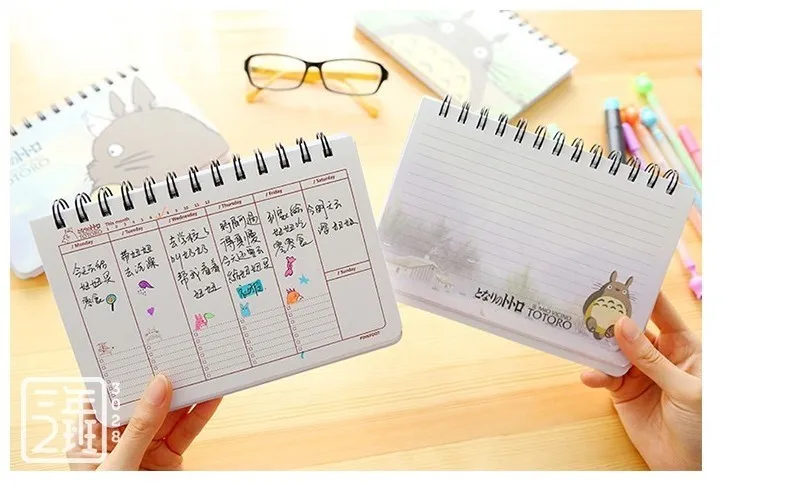 Дневик- планер, со спиралью и записной книжкой, для офиса, школы, Корея