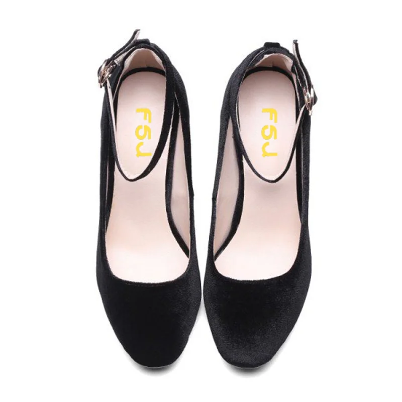black_suede_ankle_strap_block_heels