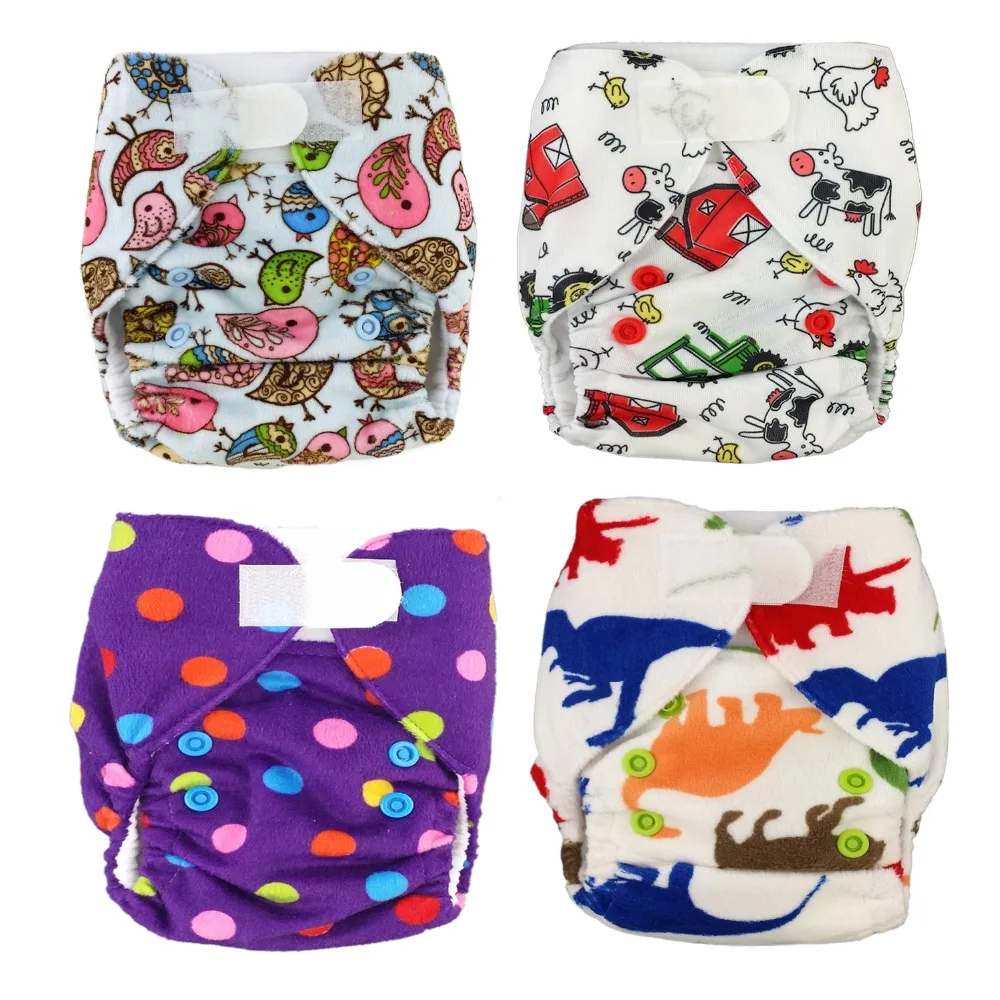 2016 AnAnBaby New Hook And Loop Fasteners Cloth Newborn Diapers / 5pcs