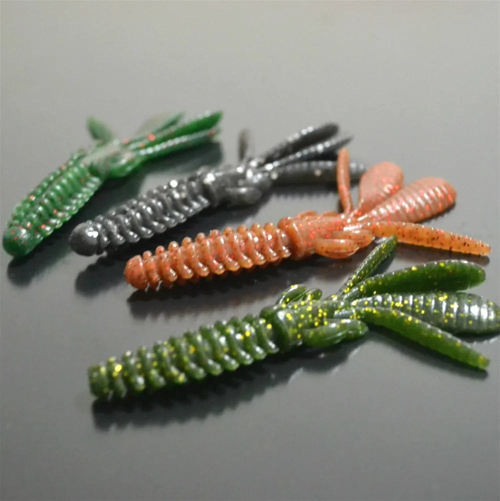 Fishing Soft Lure Quadrangle Warcraft Bass Catfish Worm Texas Rig Grub
