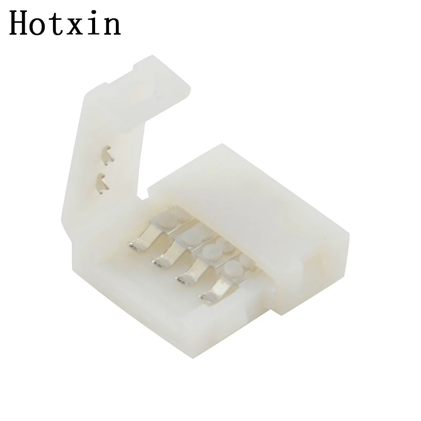 

10mm 4pin Quick LED Strip Connectors Free Welding Connector Adapter clip for 5050 RGB Color LED Strip Light