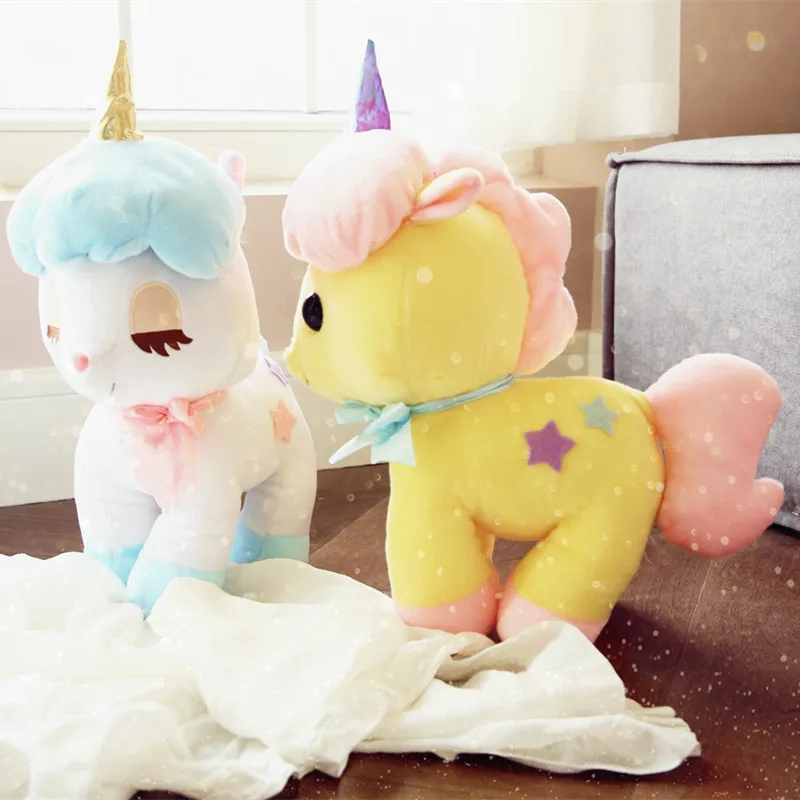 Miaoowa 1pc 40cm Dream Girl Style Unicorn Plush Toy Lovely Stuffed Animal Horse Doll for Kids Children Birthday Gift Brinquedos