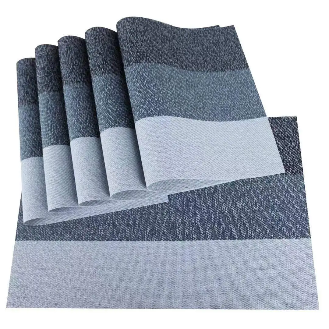 المفارش ل طقم طاولة عشاء من 6 قابل للغسل الجدول المفارش الجدول الديكور الحرارة العزل وصمة عار مقاومة رمادي المضادة للانزلاق