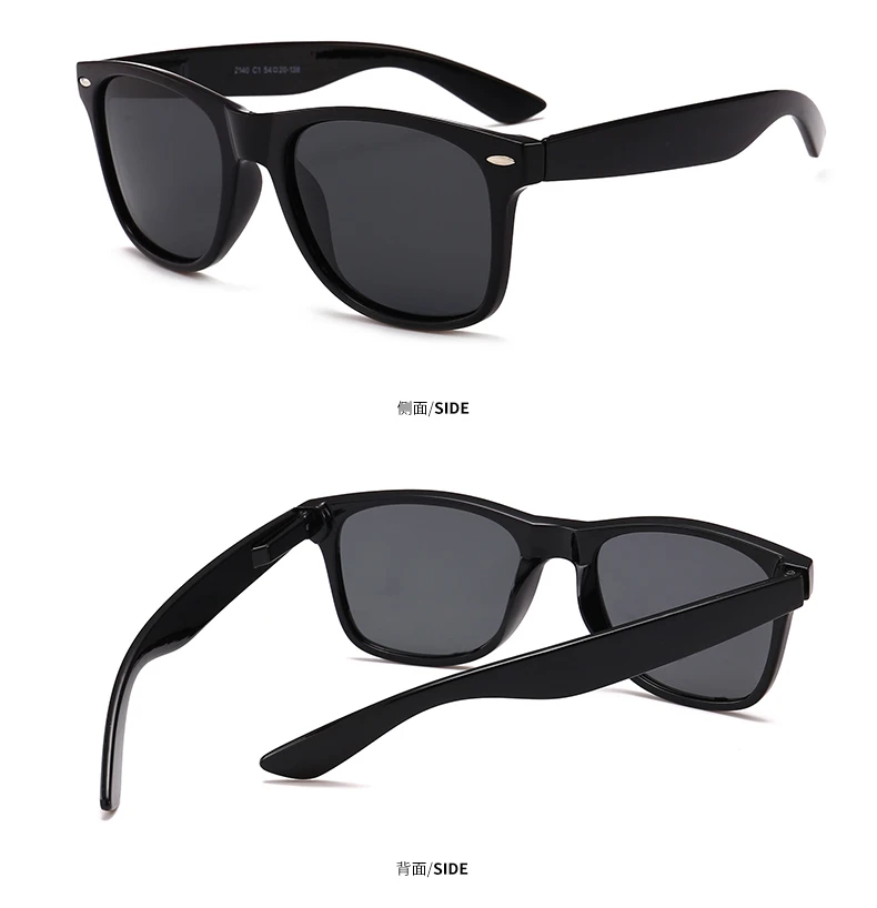 Для мужчин вождения зеркала поляризованные солнцезащитные очки классика ретро заклепки черный рамки Wo вождения квадратный Защита от