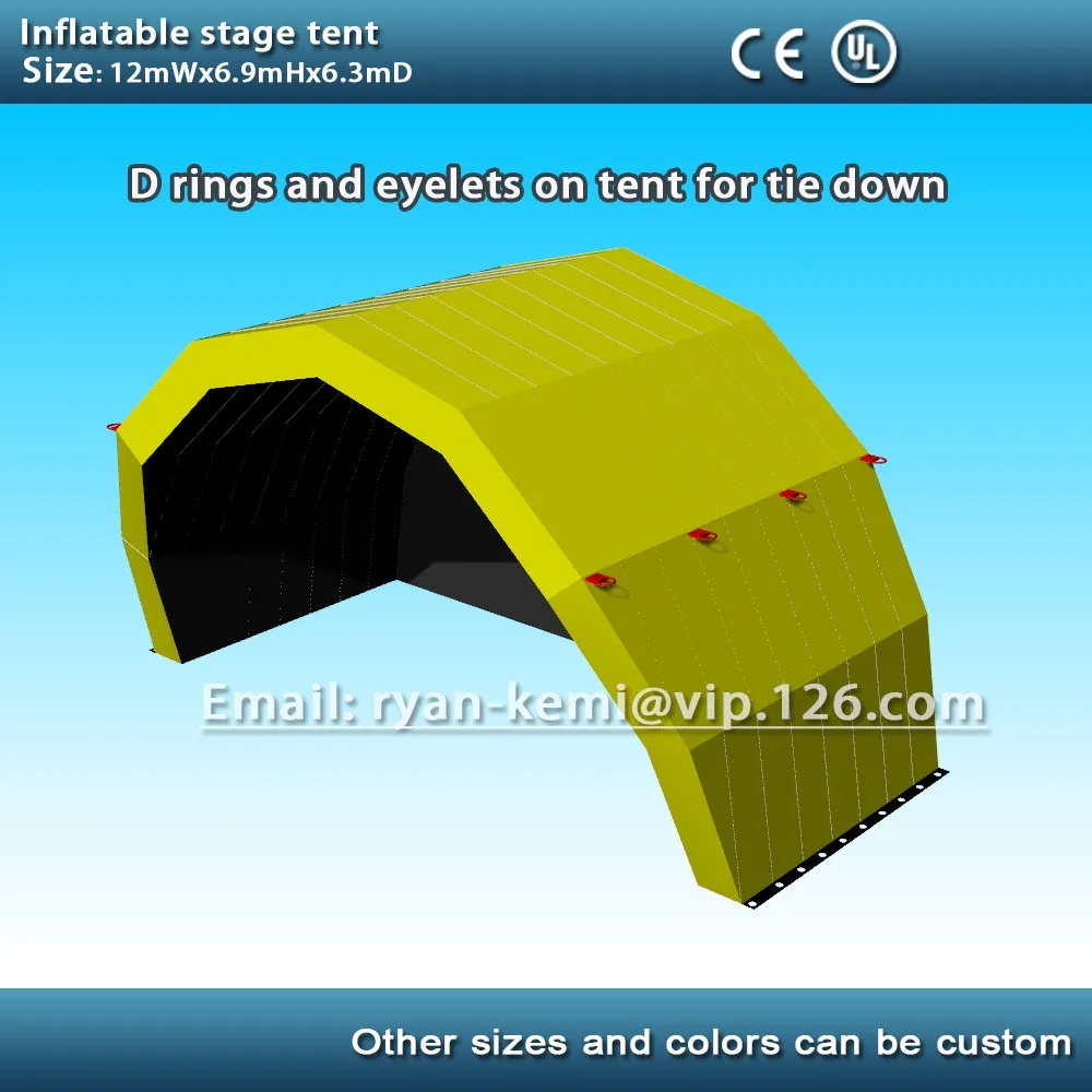 design of 12m inflatable stage tent