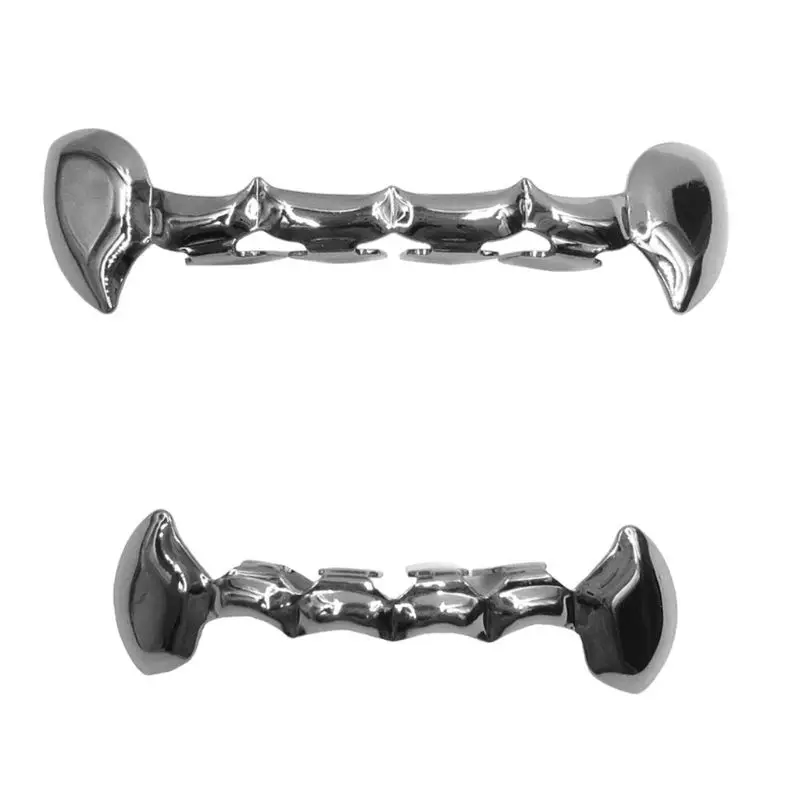 

Plating Copper Fangs Cool Hip-hop Rapper False Teeth Cosplay Masquerade Performance Party Decoration Accessory W77