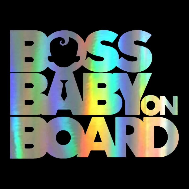 Car Sticker 3D 17.8*13.5cm Boss Baby On Board Funny Stickers and Decals