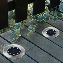 8 светодиодный 4 Светодиодный светильник на солнечной батарее, светильник под заземлением, уличный светильник для сада, лужайки, двора, уличный светильник ing