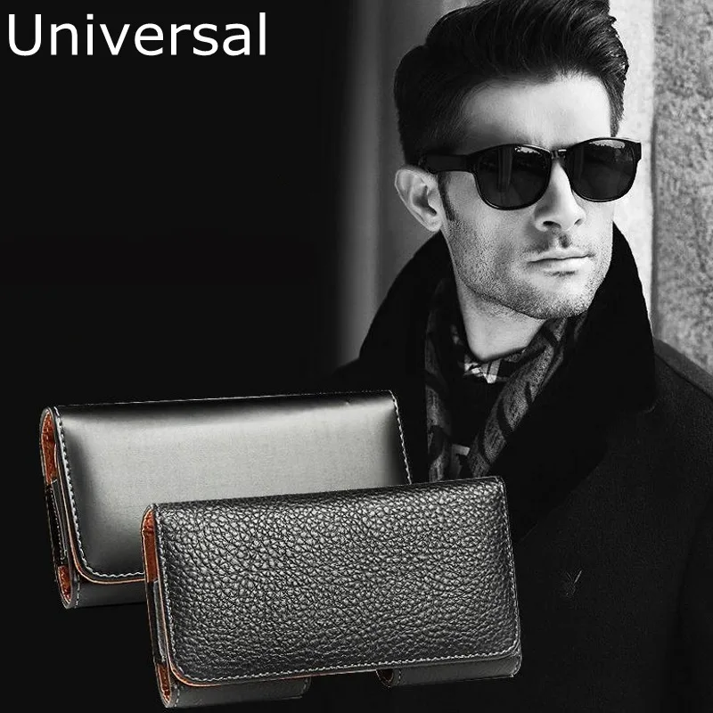 

Universal Phone Case Bag For Motorola Moto G5S Moto G6 Belt Clip Wallet Cover PU Leather for Moto E4 PLUS C XT926 XT928 G5 E