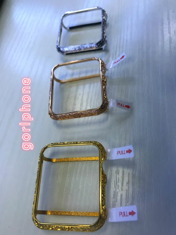

Frame Protective Case For Apple Watch Series 1 2 3 38mm 42mm Luxury Cover Shell Perfect Match 38 42 mm Bumper Black Sliver Gold