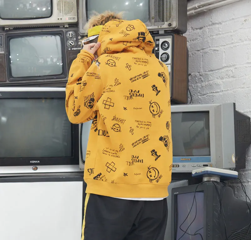 Graffiti Pullover Fleece Hoodies 4