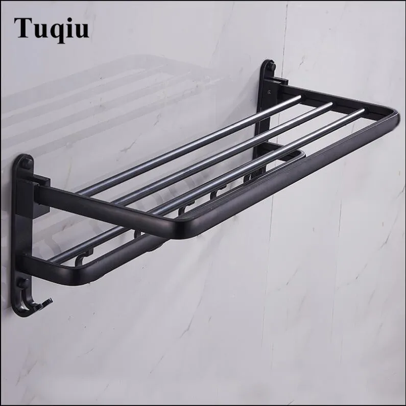 Kaufen Schwarz Badezimmer Zubehör Set Raum Aluminium Bad Hardware Sets Handtuch Rack, Papier halter Wc Pinsel Halter Robe Haken