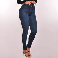 Jeans For Women High Waist Push Up Jeans High Elastic Stretch Ladies Mom Jeans Female Washed Denim Skinny Pencil Pants 3