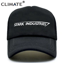 Климат Старк Индастриз Дальнобойщик Кепка Железный человек Кепка шляпы Тони Старк Мстители Лето Хип-хоп сетка крутая Кепка s шляпа для мужчин и женщин