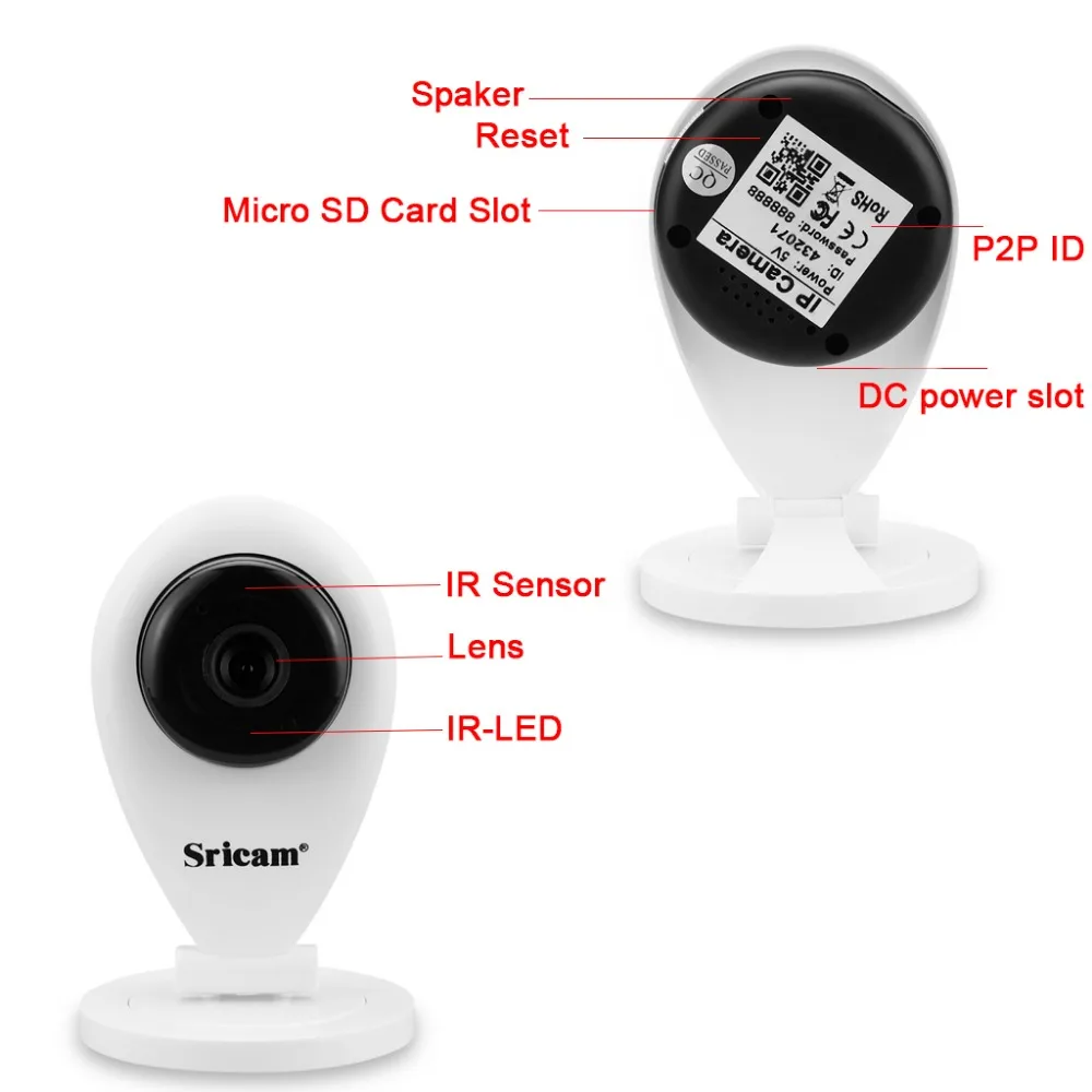 Sricam SP009 мини Камера Wi Fi IP 720 P 1.0MP CCTV Беспроводной безопасности Видеоняни и