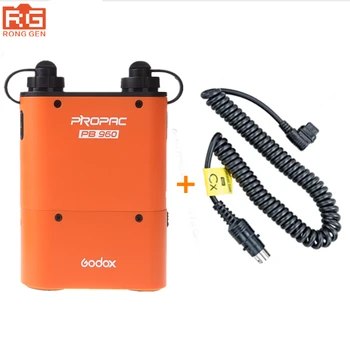 

Godox PB960 Dual Output Flash Battery power Pack 4500mAh + Adapter Cable for Canon Nikon Sony Godox Yongnuo Flash Black & Orange