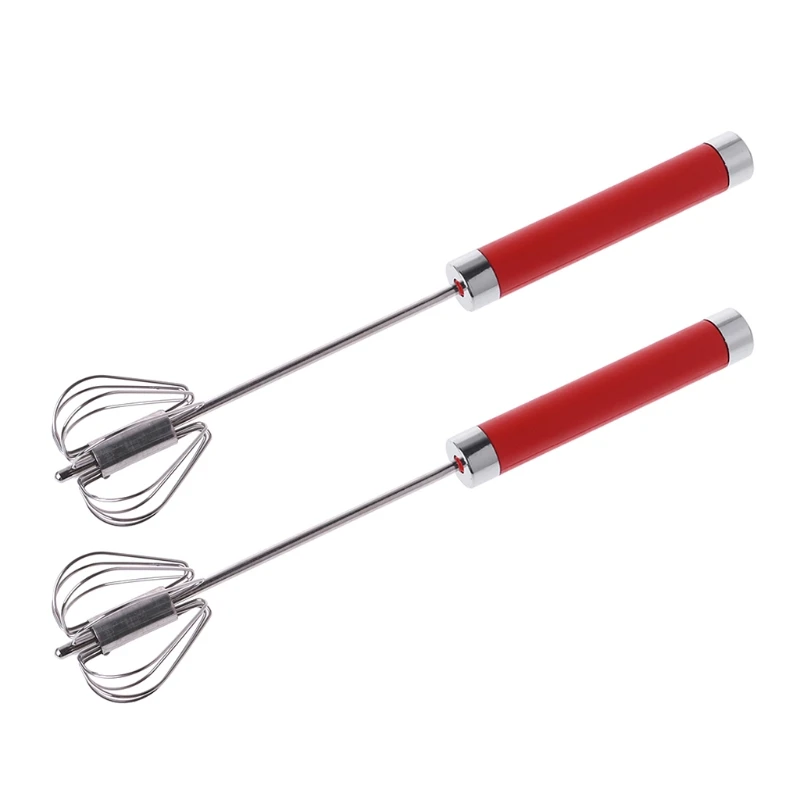 

2019 New 2Pcs/set Stainless Steel Manual Rotary Egg Beater Hand Crank Blender Kitchen Cooking Tool Whisk Food Mixer