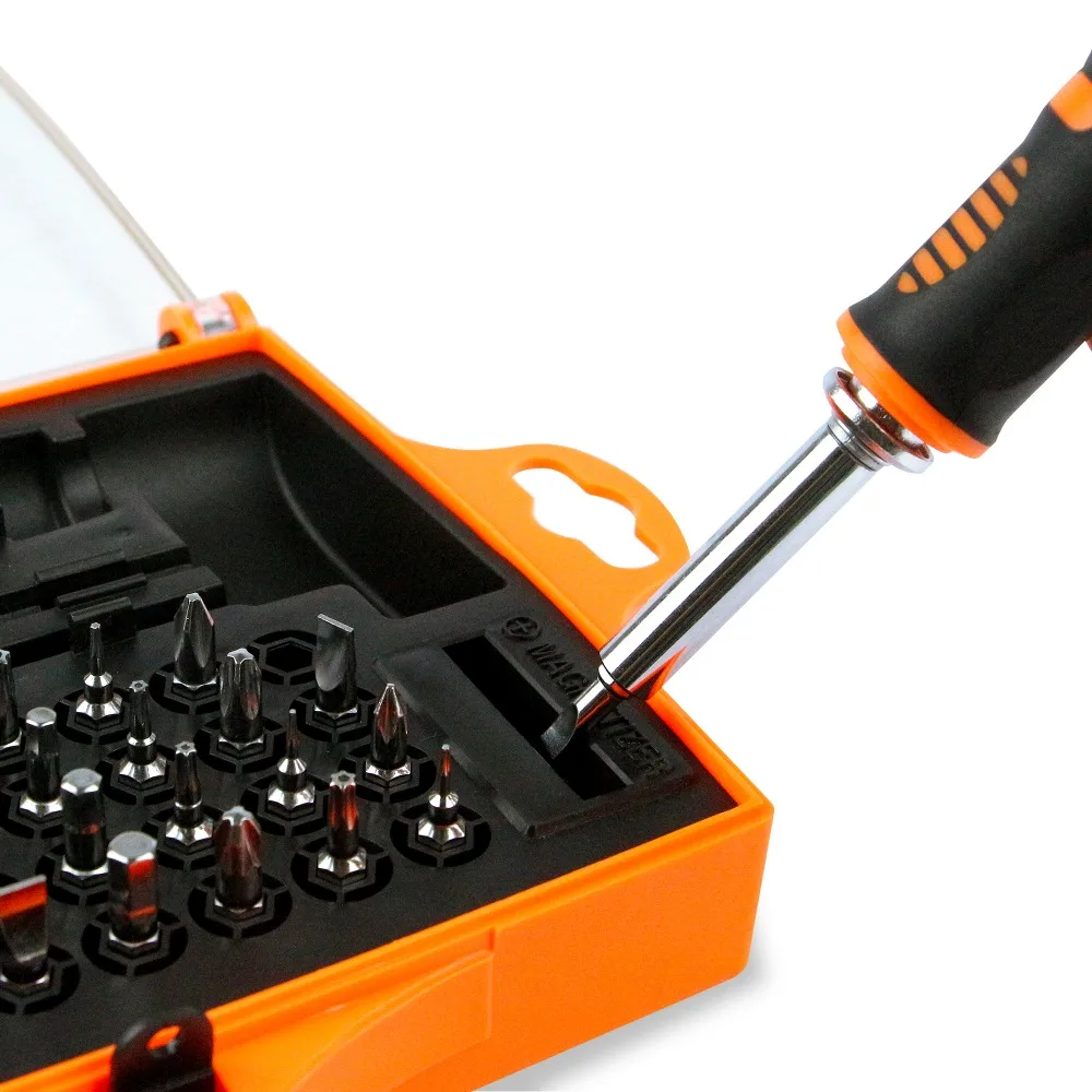 Home manual repair screwdriver set ratchet handle anti-static tweezers 34 in 1 electrical furniture repair tool