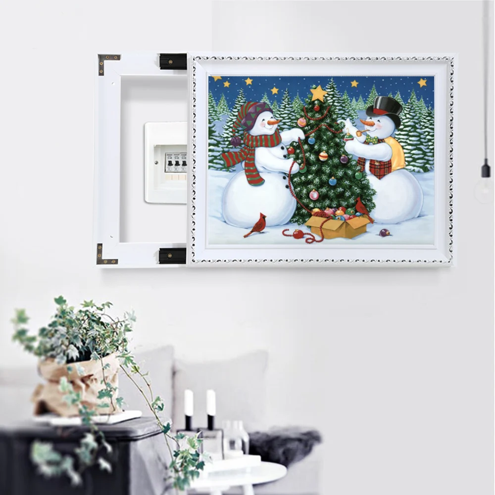 Diy 5d алмазная картина "Рождественский Снеговик" вышивка крестиком круглая Алмазная вышивка ручная работа Горный хрусталь живопись