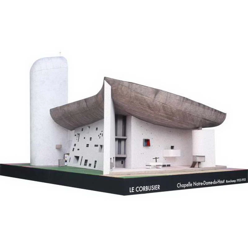 DIY Le Corbusier Chapelle Notre-Dame-du-Haut Бумажная модель 3D архитектурное здание DIY обучающие игрушки ручная головоломка игра