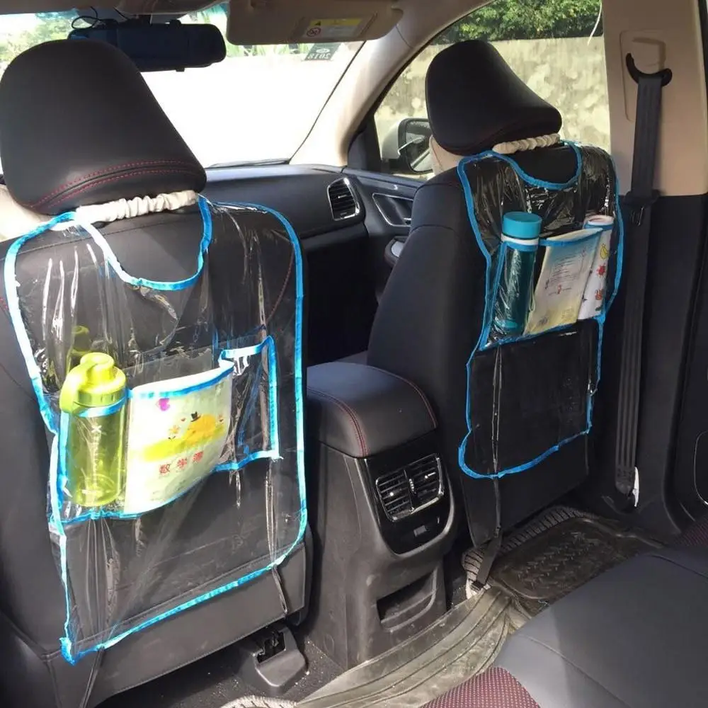

Car Auto Seat Back Protector Cover Case for Children Kick Mat Clear Storage Bag
