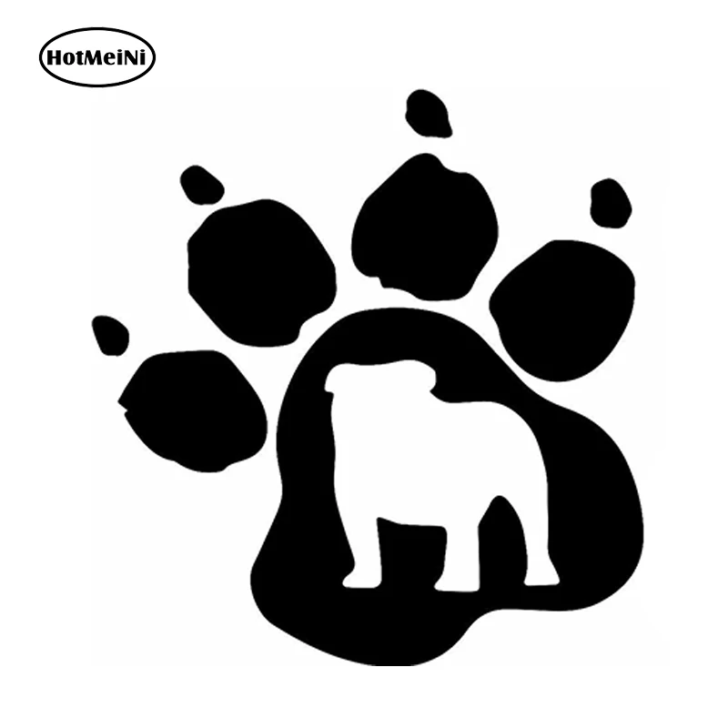 HotMeiNi 58x 58cm 2 x Bulldog Paw Print Funny Graphical(one For Each