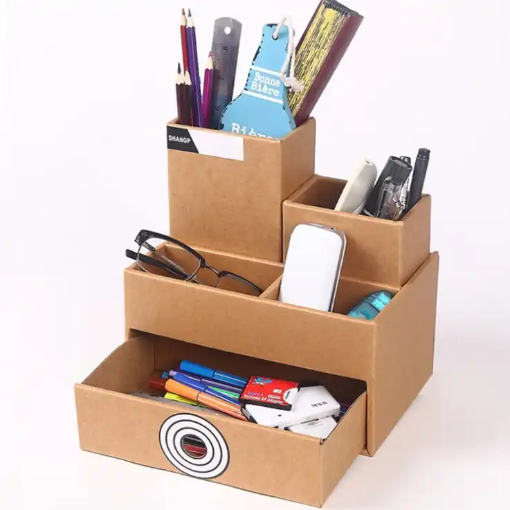 Home Storage Organization Eco Friendly Cardboard Storage Box Pen
