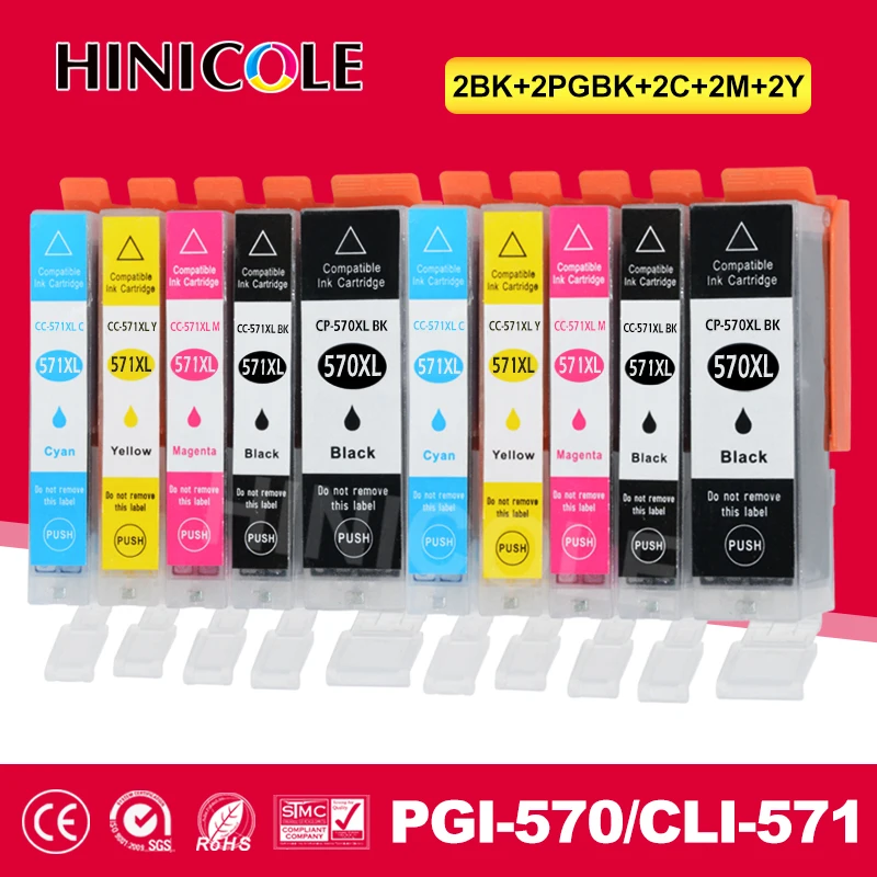 Совместим с Canon PGI 570 CLI 571 чернильный картридж для принтера Pixma MG6850 MG6851 MG6852 MG6853 MG5750