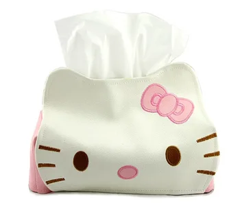 

1PC Creative Design Tissue Box Design Home Cute Paper Towel Tube Hello Kitty Tissue Box LB 261