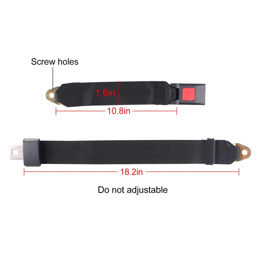 Universal Lap Seat Safety Belt,2 Points Adjustable Seat Safety Belt for