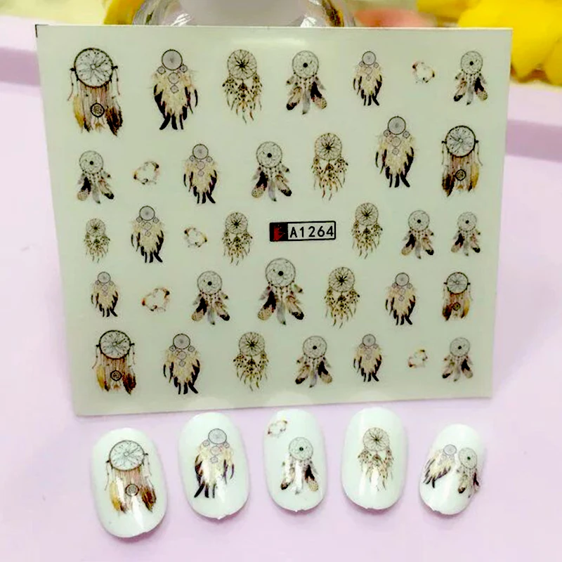 

2019 1 Sheet New Water Transfer Nail Art Sticker Kids Decals DIY Decoration For Oil Painting A1264